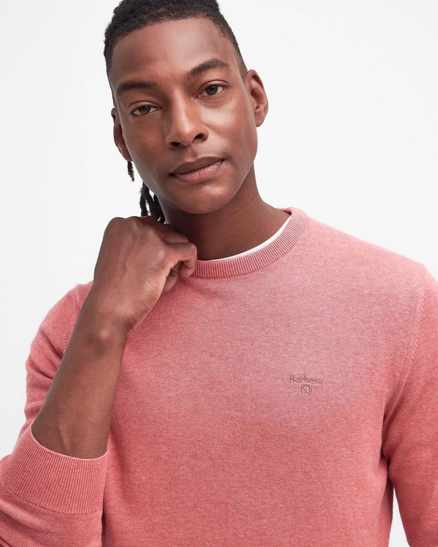 Maglione girocollo in cotone Pima<BR/> MKN0932MKN PI55 BARBOUR