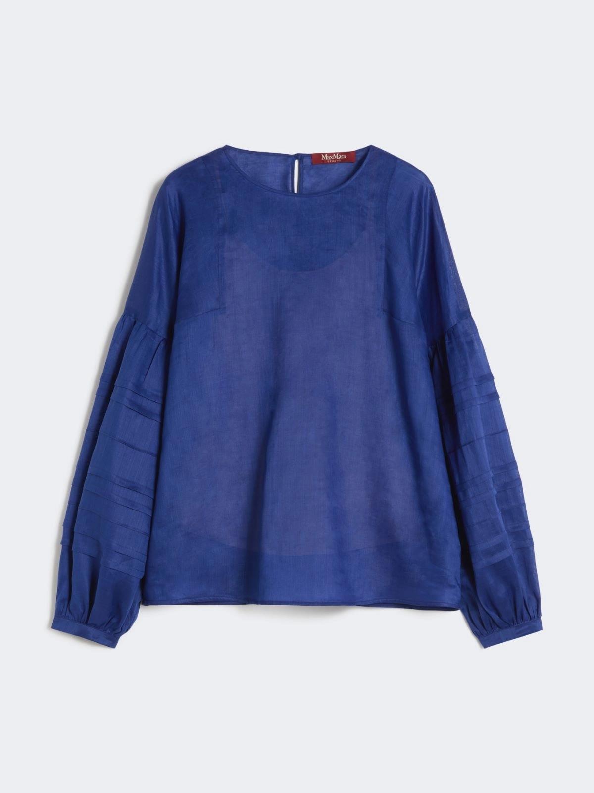 Blusa in garza ramié - Blu<BR/> MSTPAESE 063 MAX MARA STUDIO