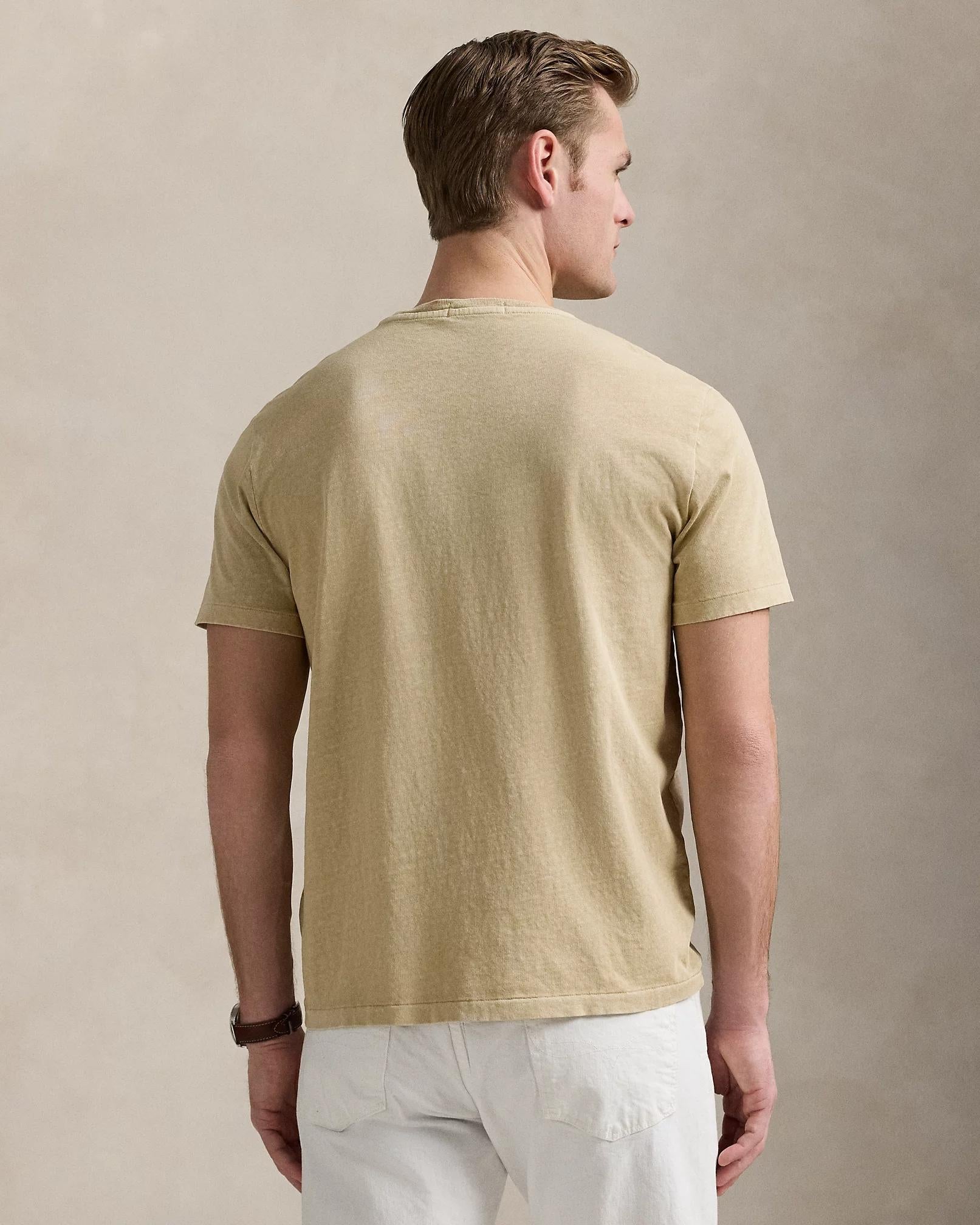 Maglietta standard in cotone e lino