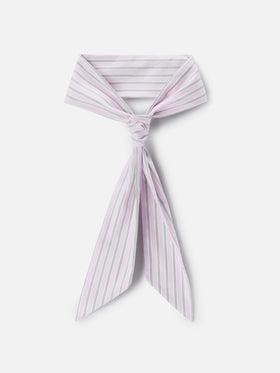 Foulard Band in cotone a righe rosa e verde<BR/> FOD0003 01096L MC2 SAINT BARTH