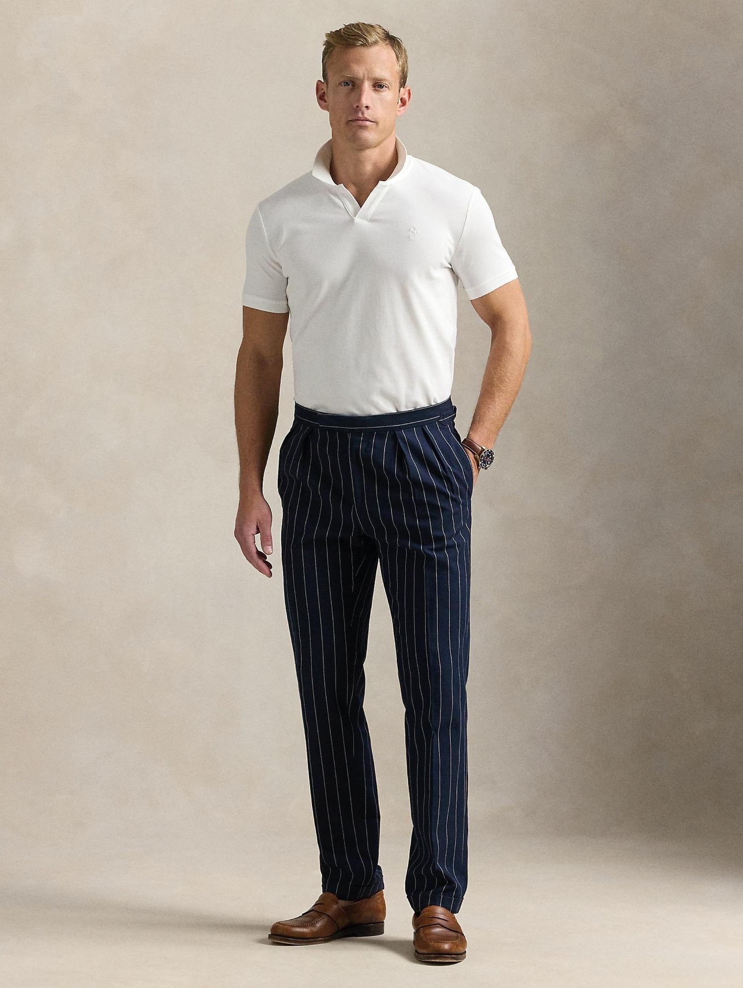 Polo uomo in cotone elasticizzato 710968951 002 RALPH LAUREN