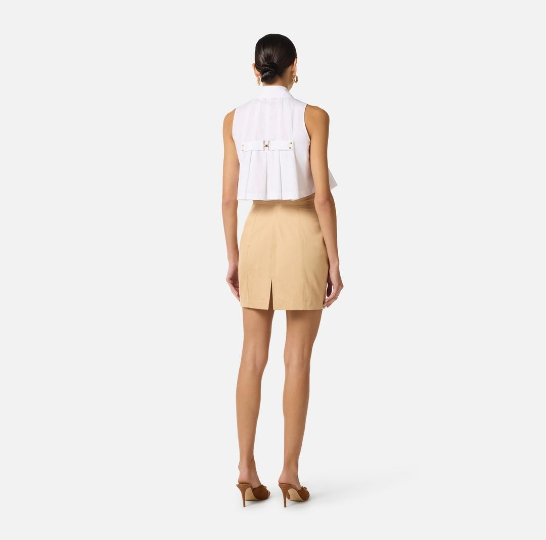 Camicia in popeline di cotone CA16362E2 100 ELISABETTA FRANCHI