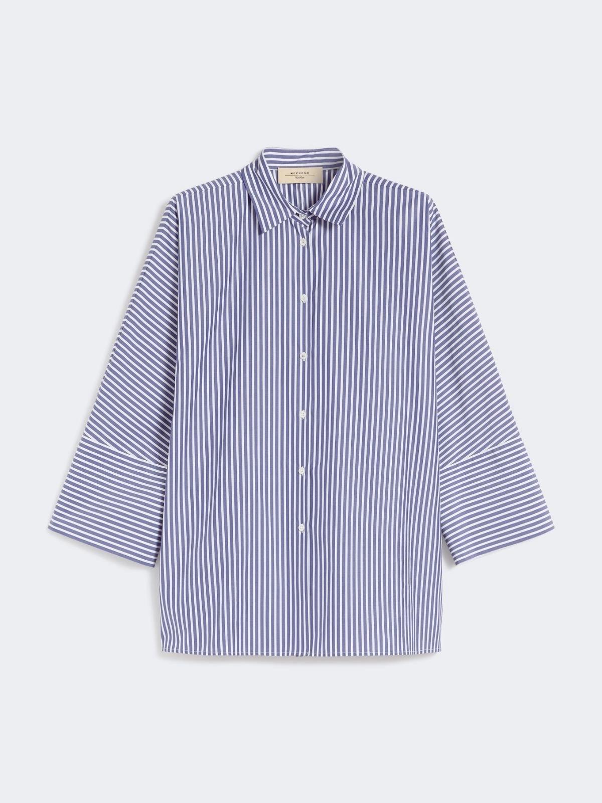 Camicia over in popeline di cotone - Blu<BR/> WKDHUDSON 045 WEEKEND
