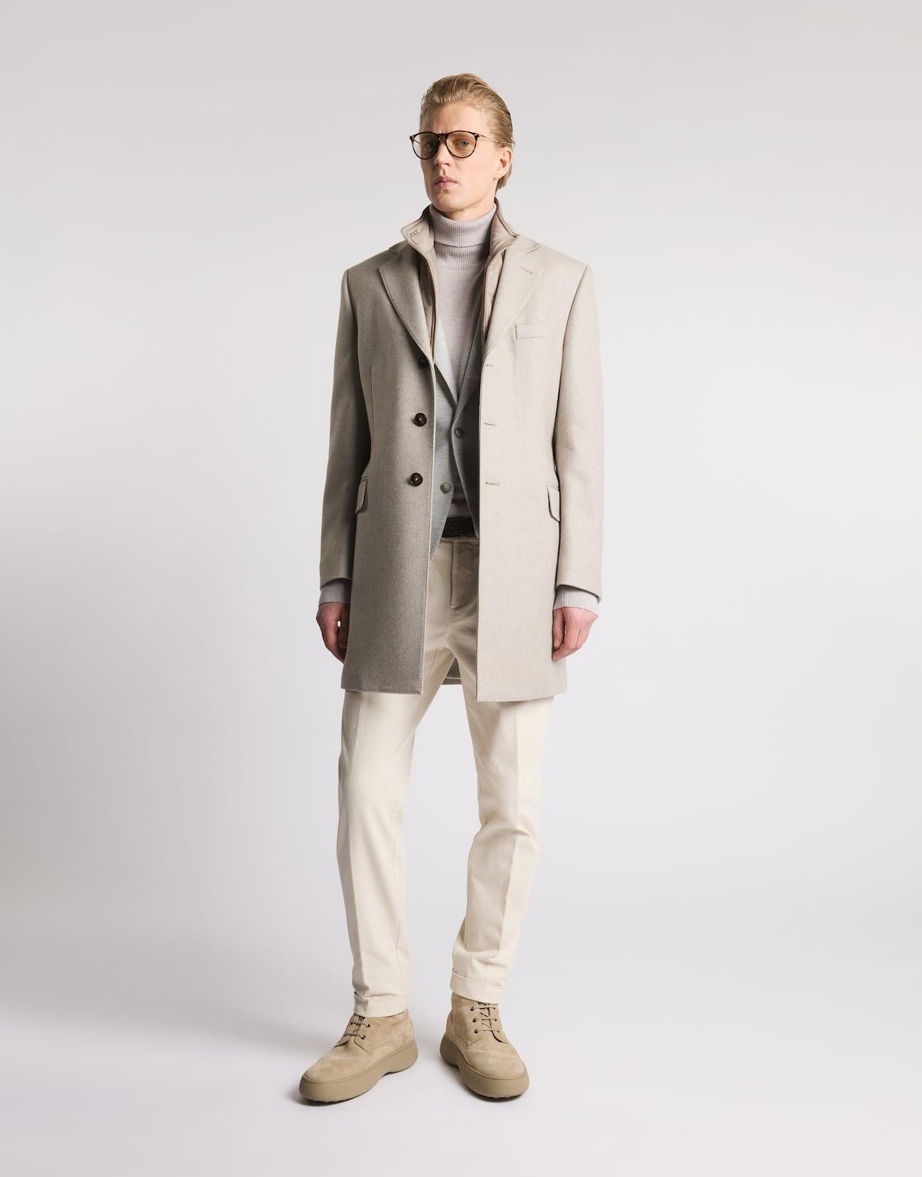 Double Coat in Panno di Lana e Cashmere<BR/> NAM53511390GAH C205 FAY