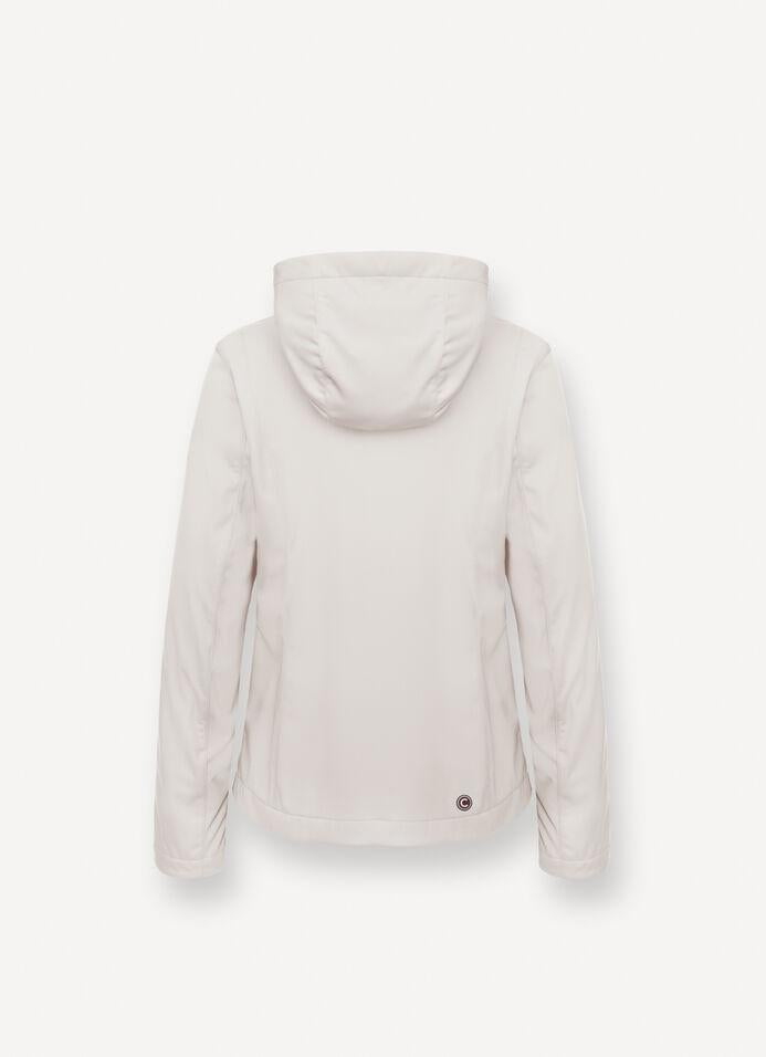 Giacca in softshell con cappuccio in tessuto tecnico
