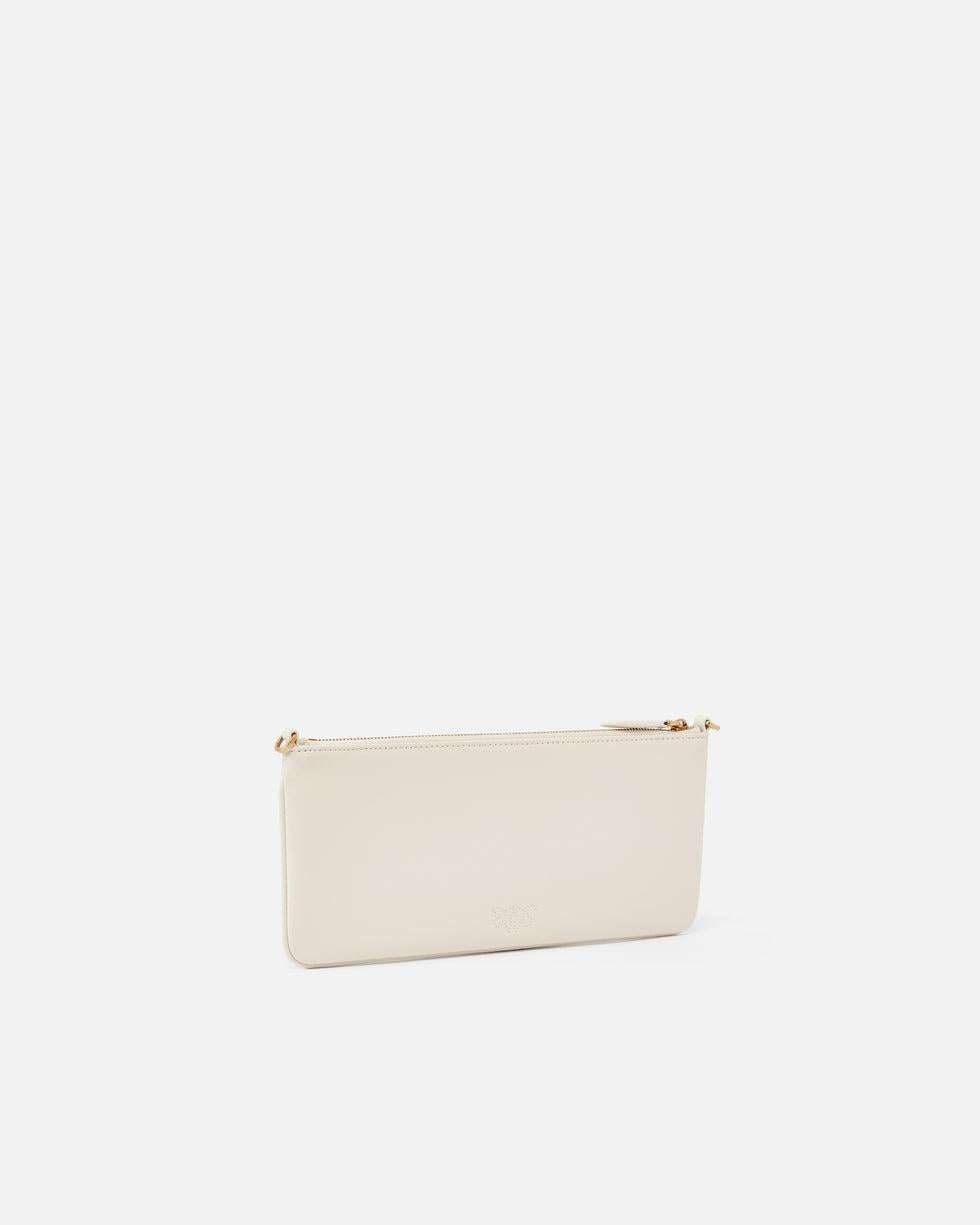 Horizontal Flat Bag in pelle<BR/> 102747A0F1 Z14Q PINKO