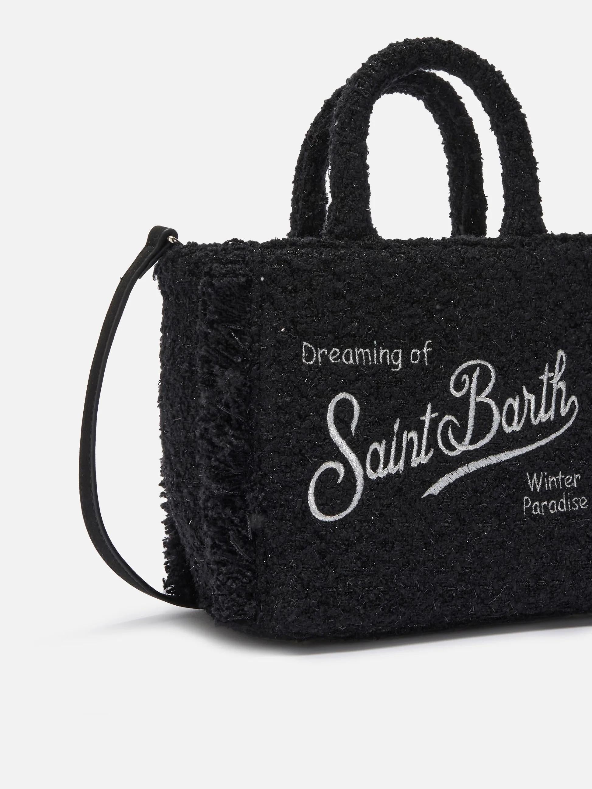 Borsa a mano Vanity Mini Tweed nera<BR/> VAMI026 00207I MC2 SAINT BARTH