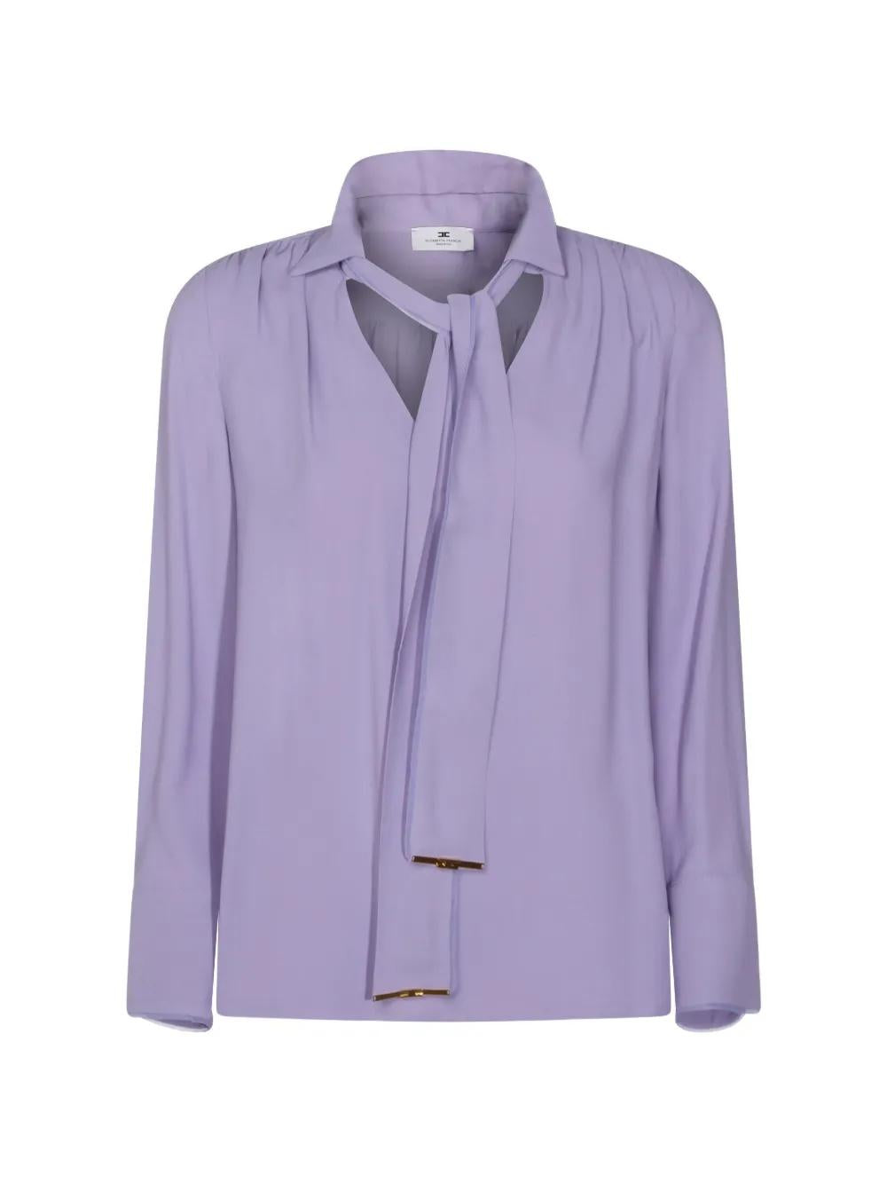 Camicia in georgette di viscosa con fusciacca CA14661E2 EV7 ELISABETTA FRANCHI