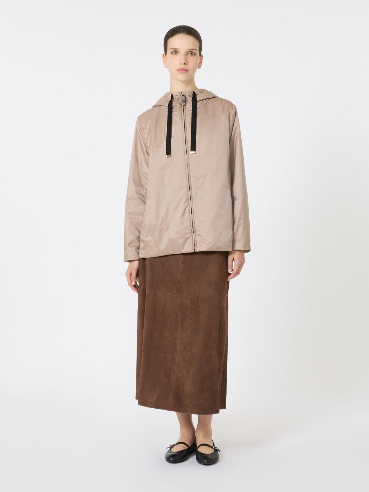 Giacca imbottita con cappuccio in tela antigoccia GREENH 026 MAX MARA THE CUBE