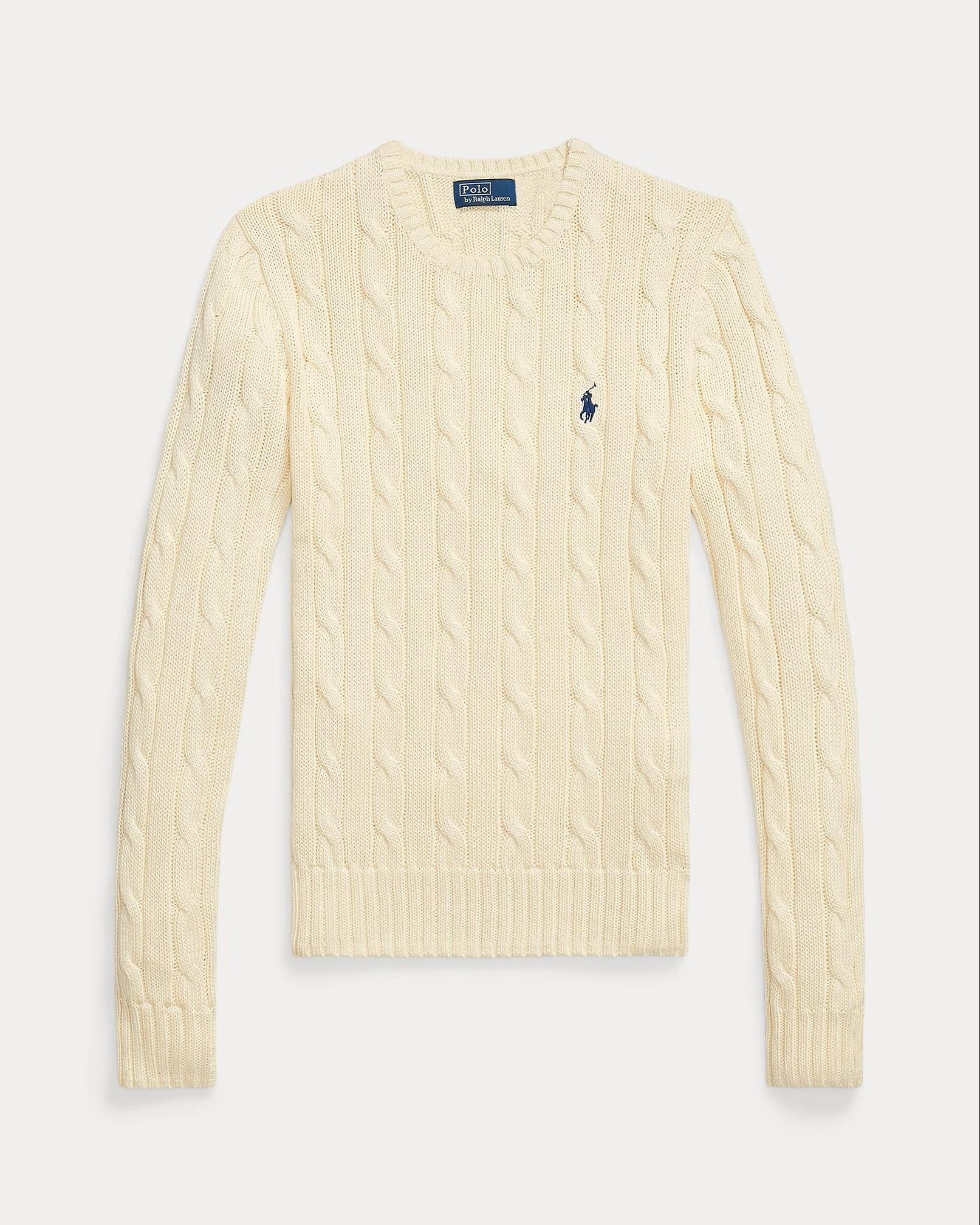 Maglia a girocollo in cotone a trecce 211971869 015 RALPH LAUREN