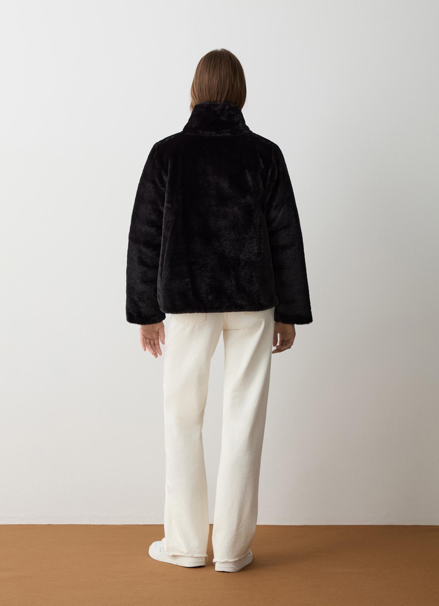 Piumino pelliccia donna reversibile