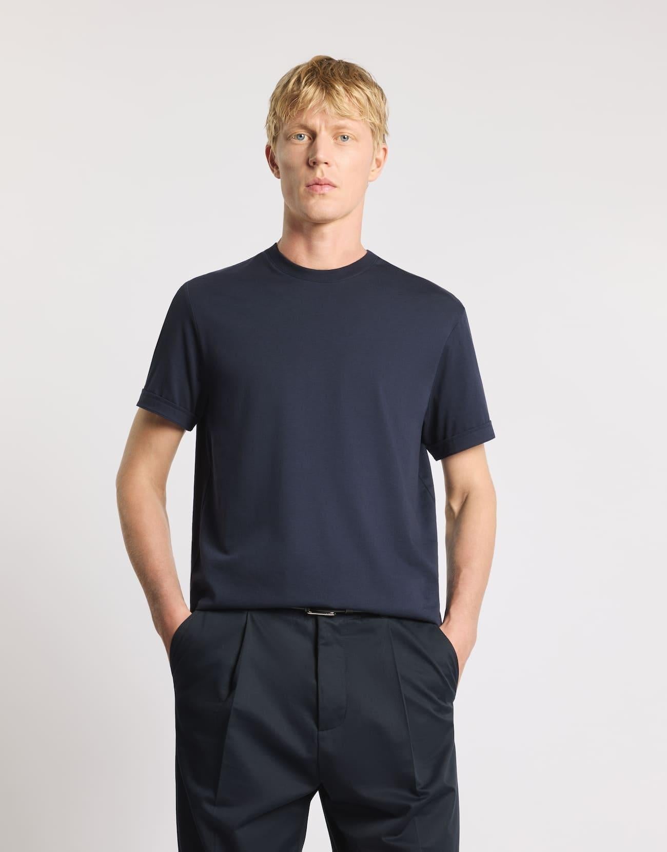 T-shirt Regular Fit in Jersey di Cotone<BR/> NPMB3521330UCX U806 FAY