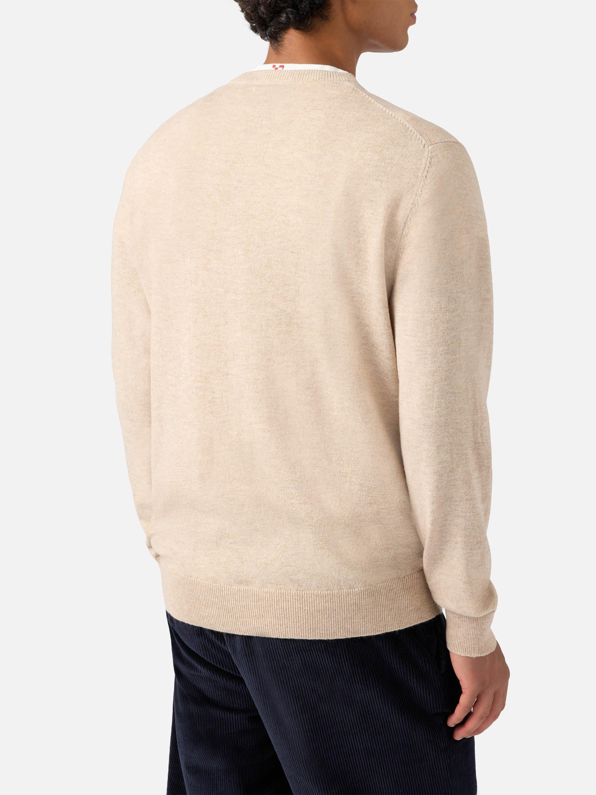 Maglione a girocollo Heron Light con ricamo Sto na bomba HER0024 03499I MC2 SAINT BARTH