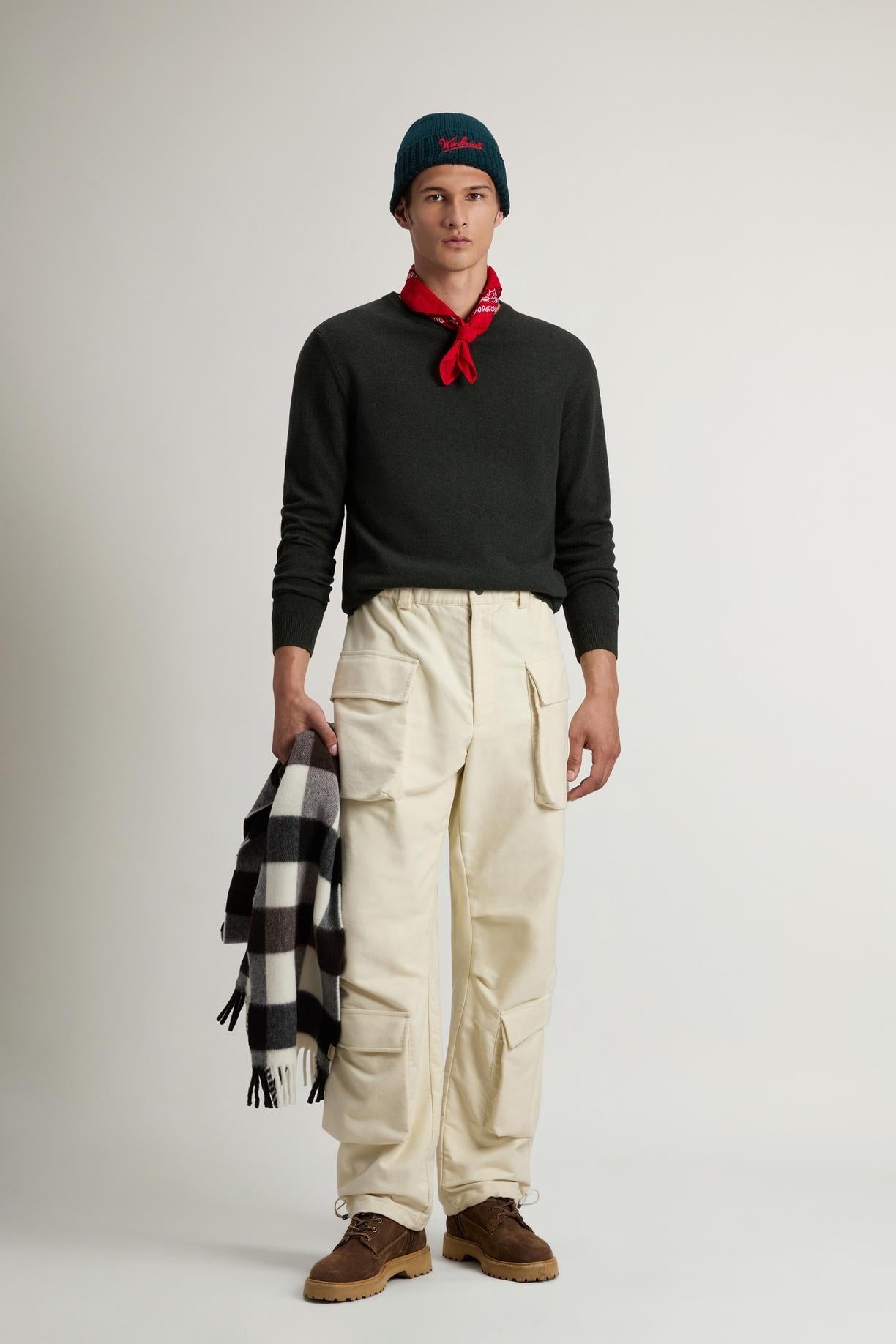 Maglione girocollo in pura lana d'agnello<BR/> CFWOKN0278MRUF0469 6006 WOOLRICH