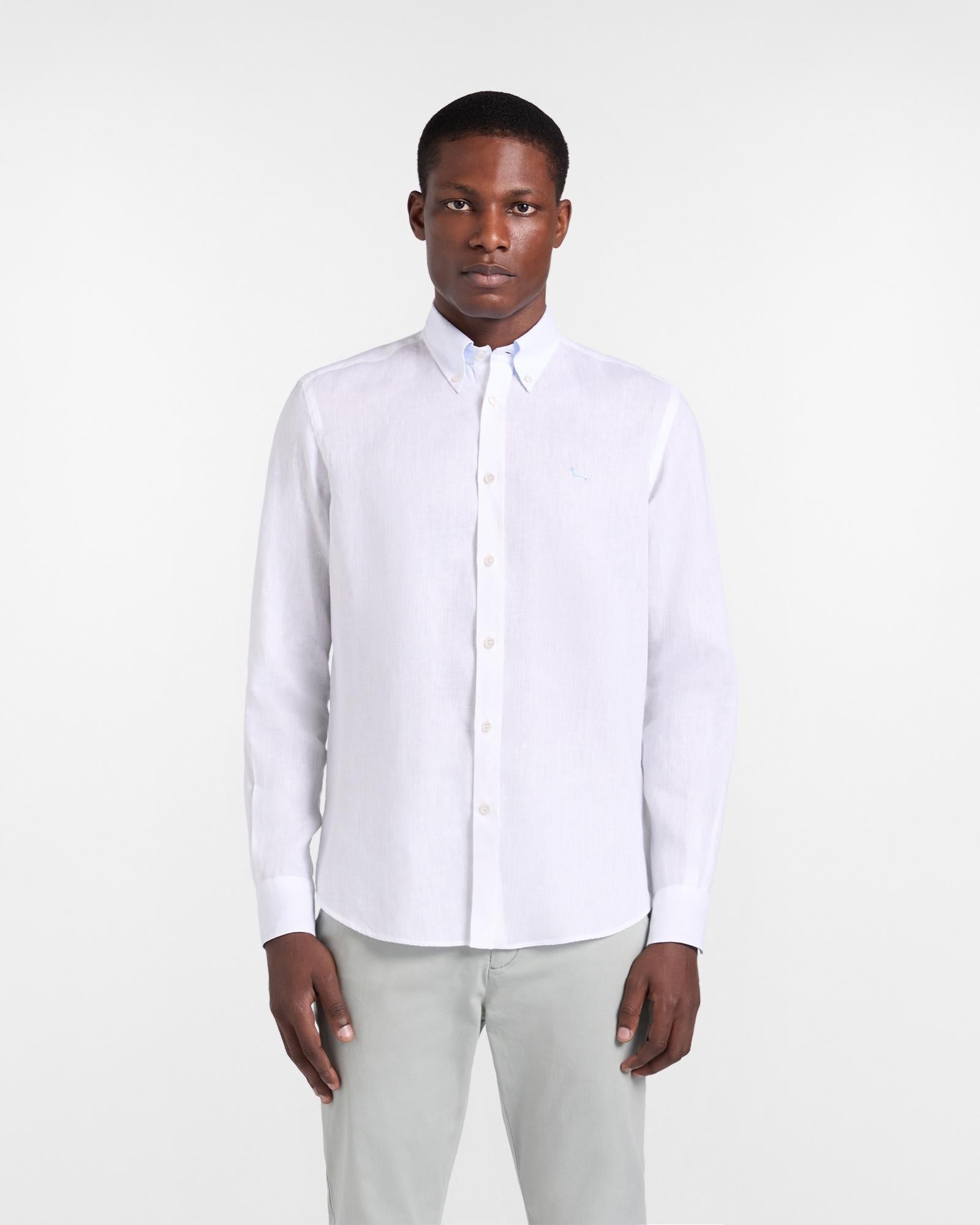 Camicia in puro lino regular fit<BR/> CRQ014010883B 100 HARMONT & BLAINE