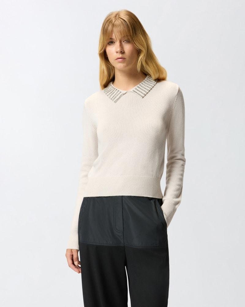 ventotene Maglia con colletto e strass 105530A2S4 I23 PINKO