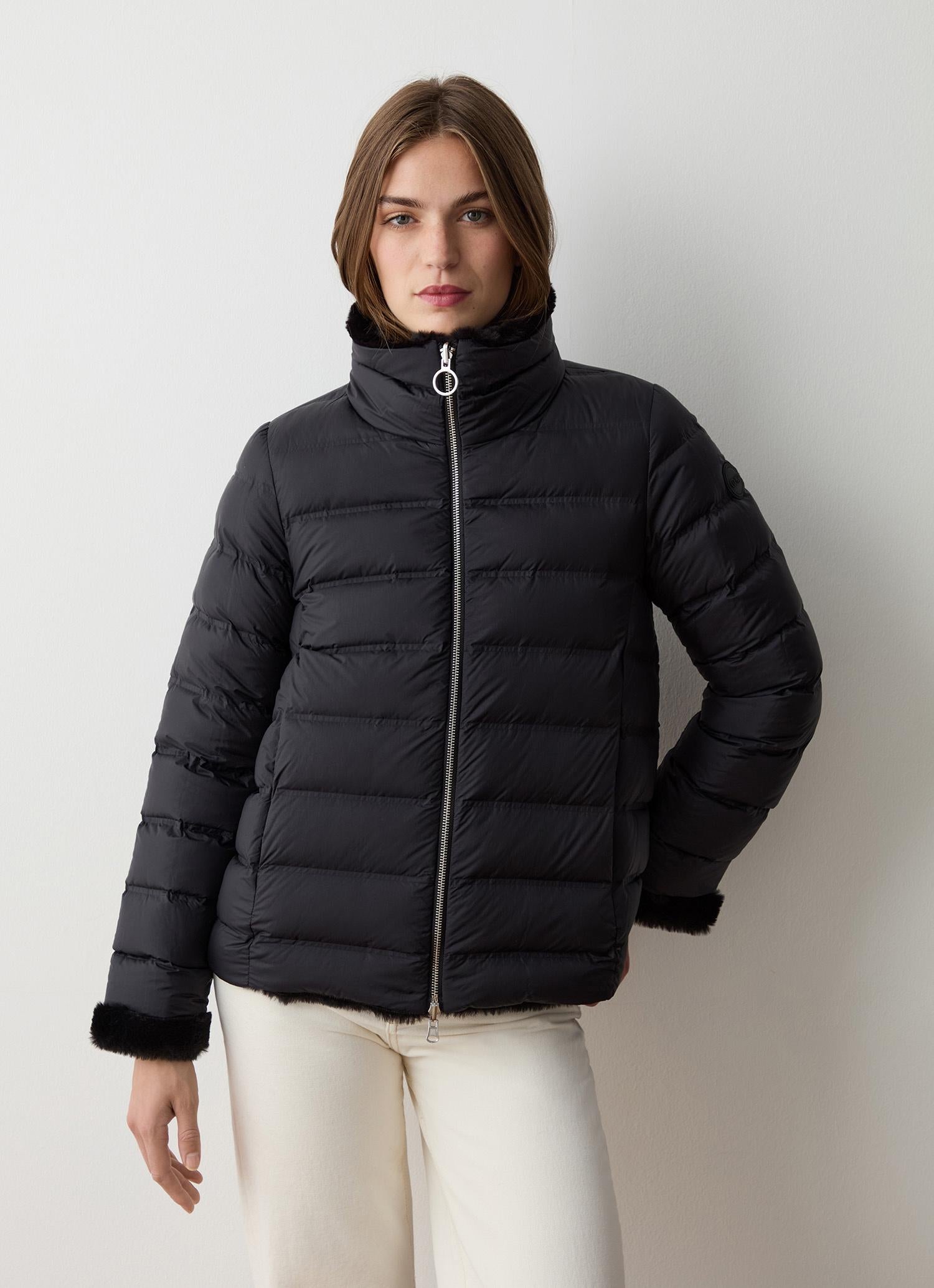 Piumino pelliccia donna reversibile