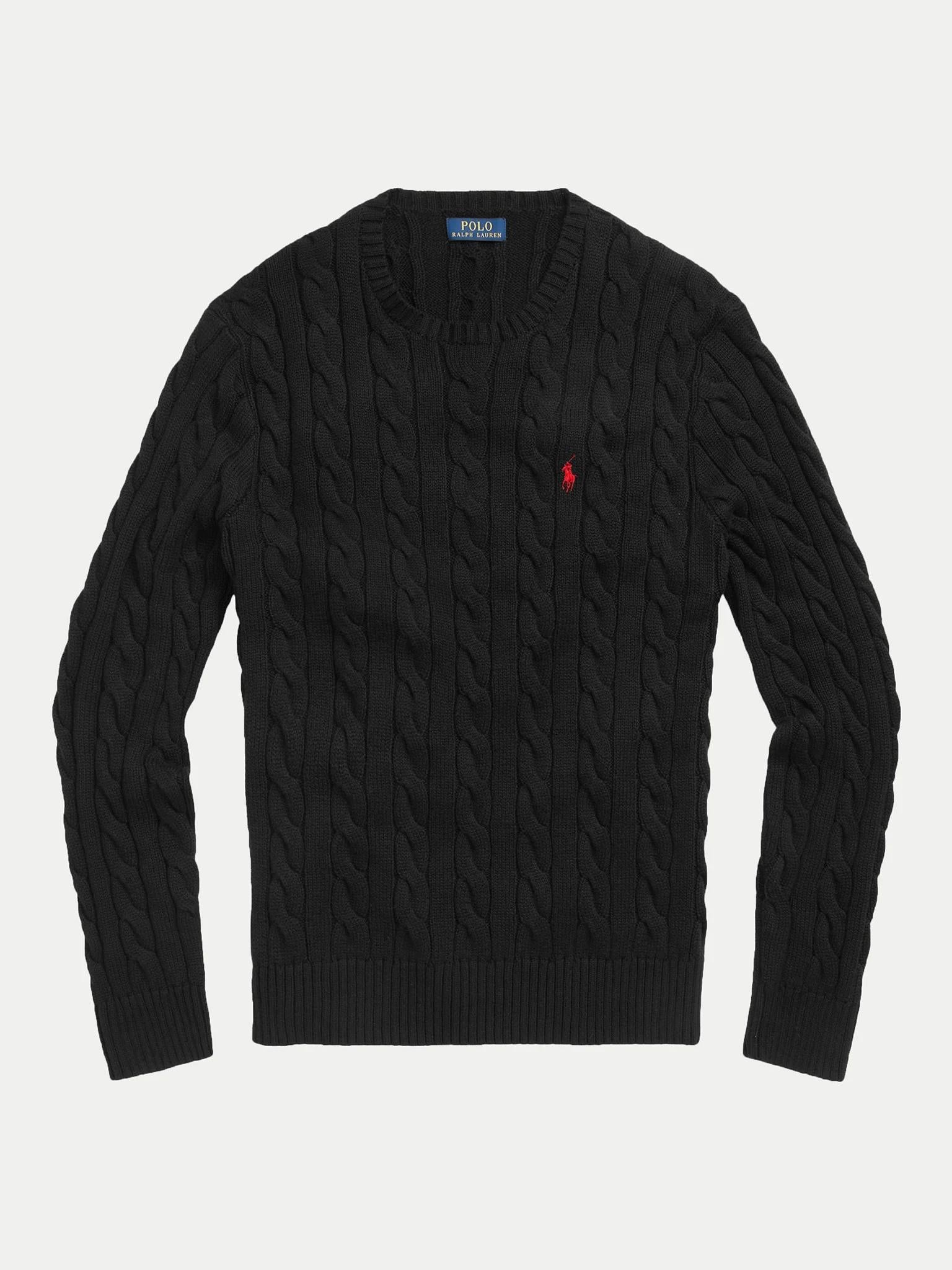 Maglia uomo in cotone motivo a trecce 710775885 012 RALPH LAUREN