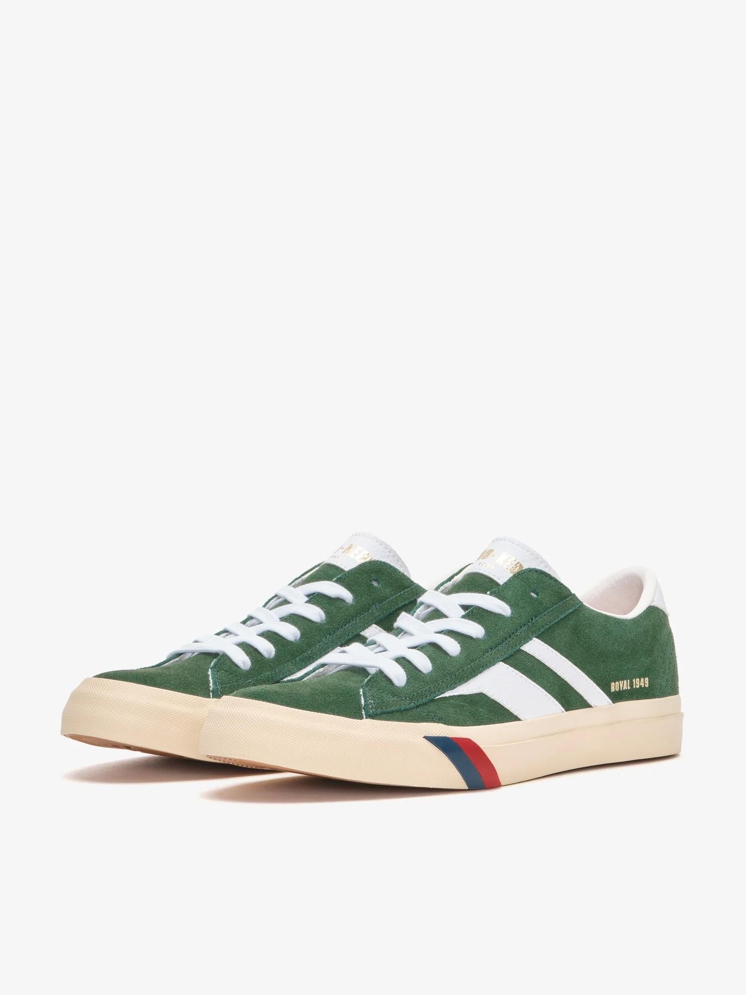 Royal Classic in pelle scamosciata verde e bianca<BR/><BR/> RC226SLM GR00003 PRO-KEDS
