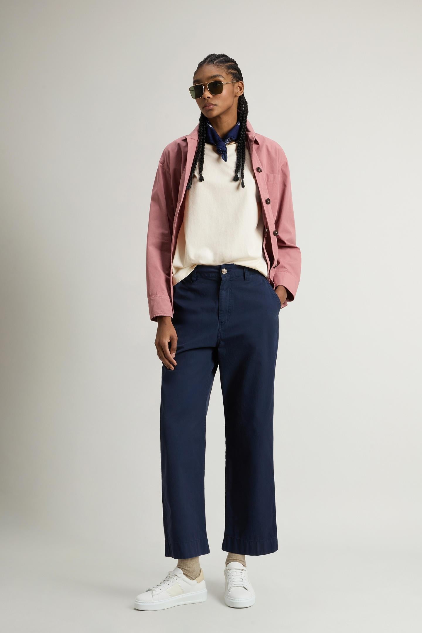 T-shirt girocollo in puro cotone Pima CFWWTE0110FRUT3855 8887 WOOLRICH