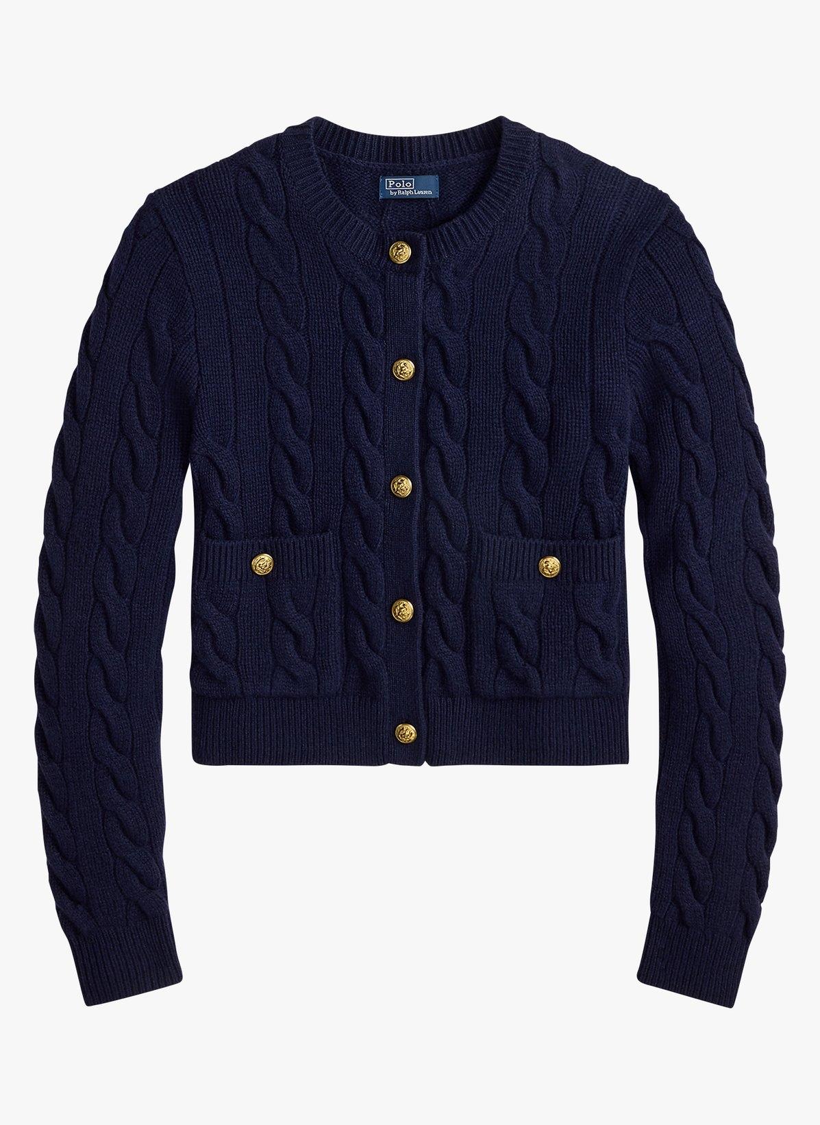 Cardigan girocollo in misto lana bottoni dorati 211978312 501 RALPH LAUREN