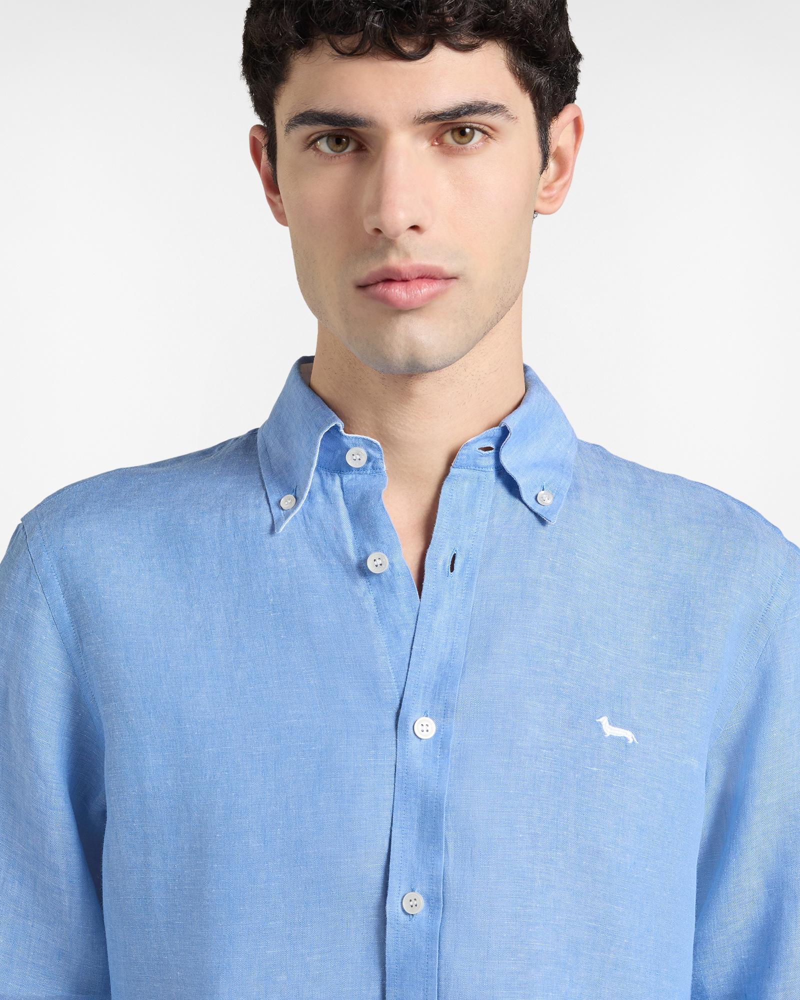 Camicia in puro lino regular fit<BR/> CRQ014010883B 844 HARMONT & BLAINE