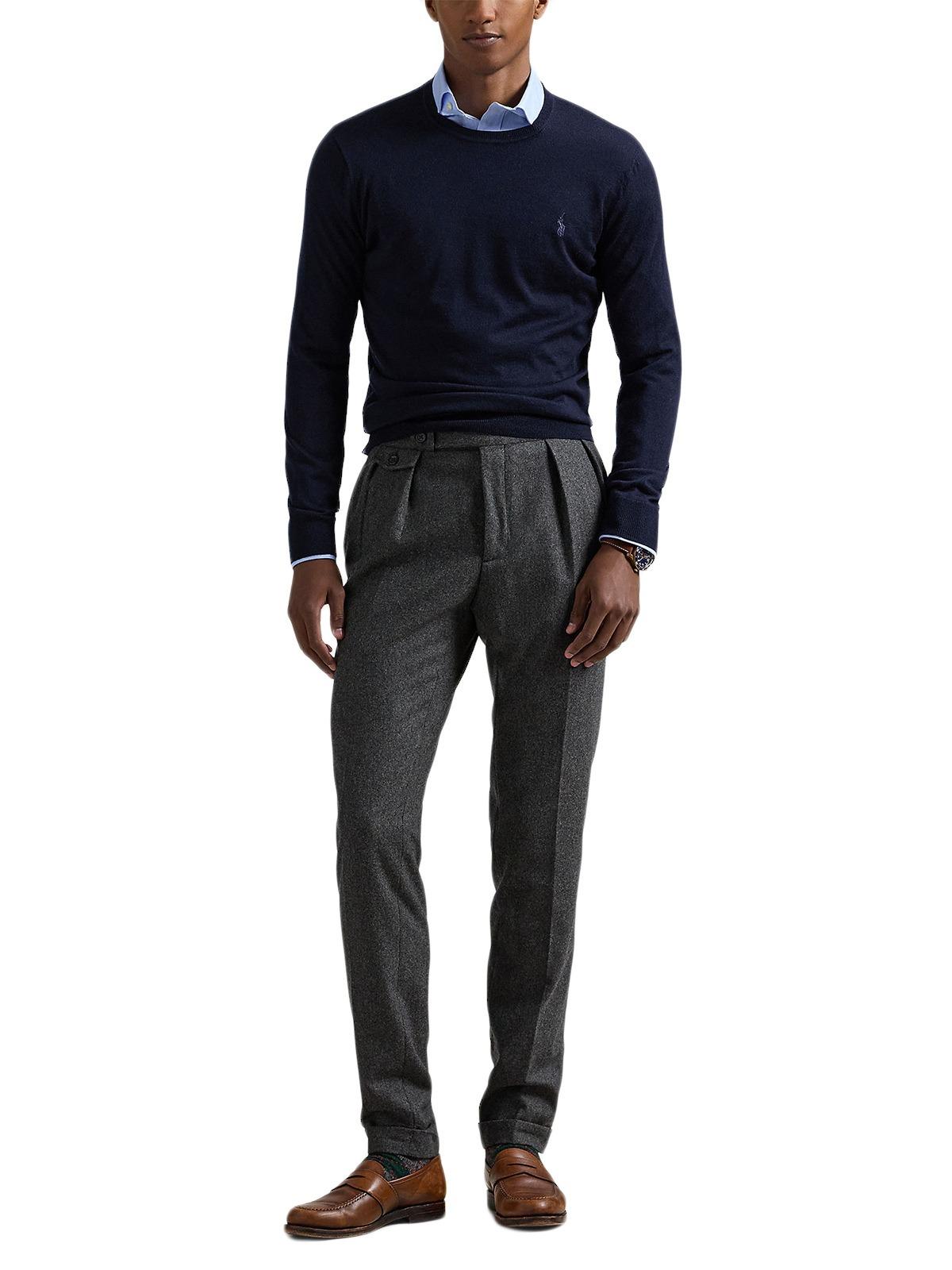 Maglia uomo in lana con collo a giro