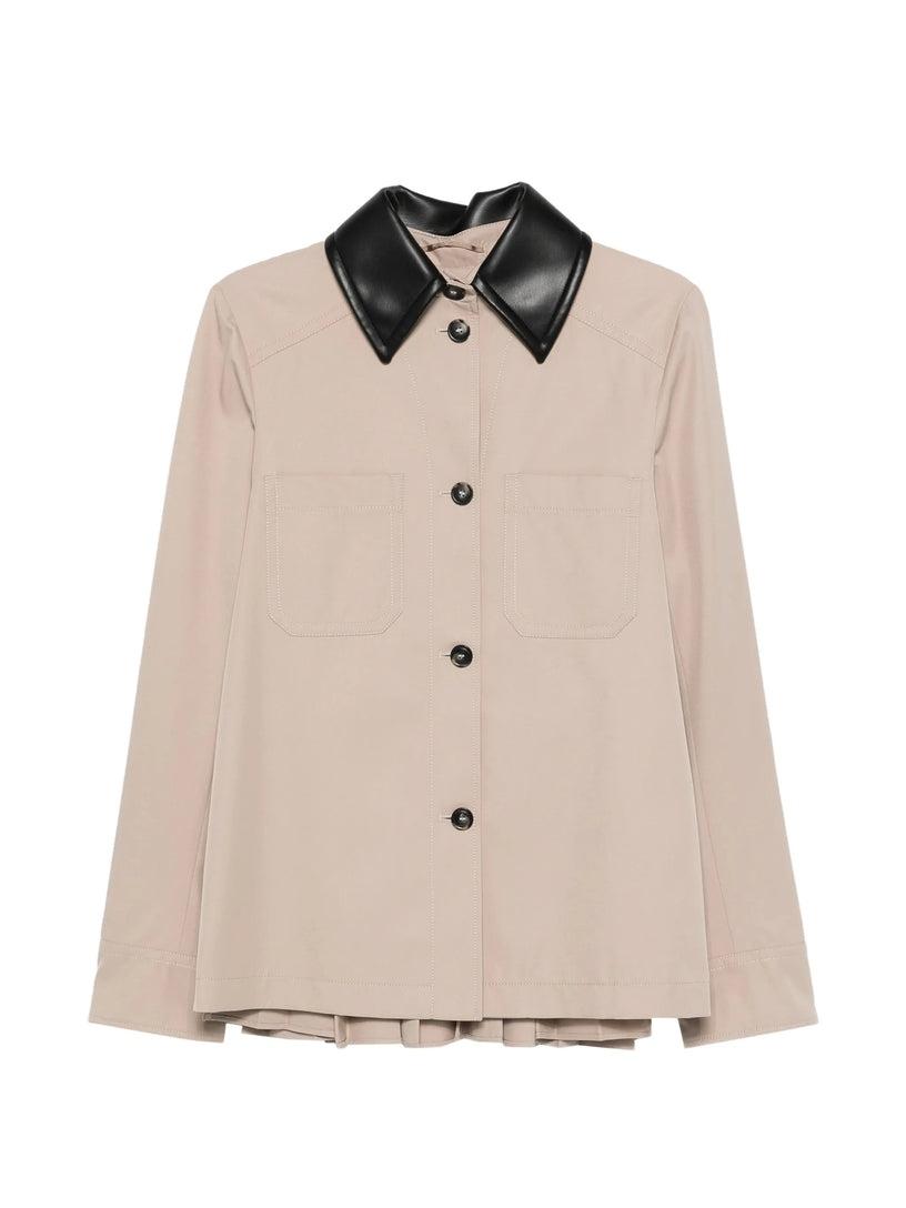 Over shirt in cotone con retro in plissé SPXSUPERBO 001 SPORTMAX