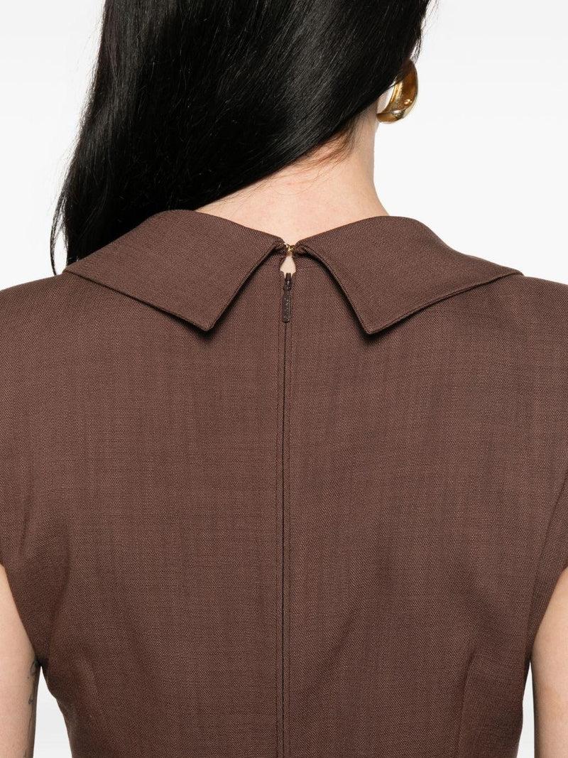 Abito midi a portafoglio con cintura 106565A2W6 L78 PINKO