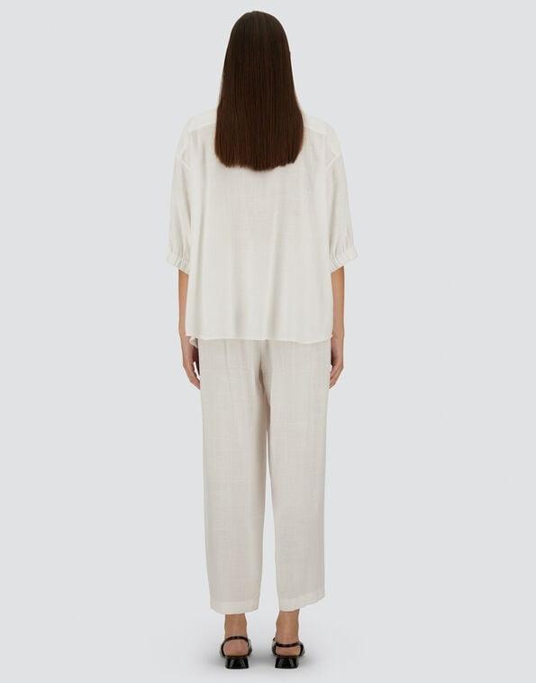 PANTALONI IN LINEN BLEND<BR/> PT000222D12689 1000 HERNO