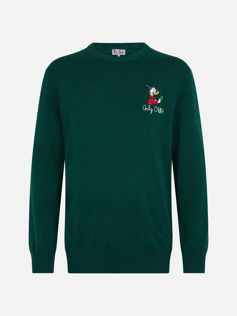 Men's wool blend crew neck sweater