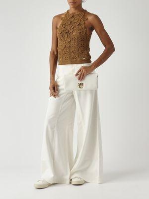 Top donna Nymphea Pinko in pizzo macramè 106863A3B8 L25 PINKO