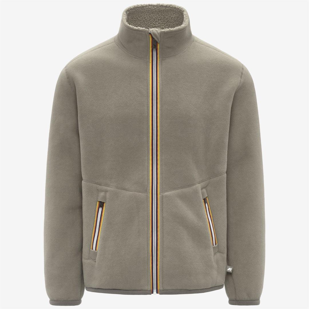 PASCAL SHERPA POLAR REVERSIBLE<BR/>GREEN OAK-GREEN OAK<BR/>Giacca reversibile in pile verde da uomo con sherpa e pile polare K3132PW B35 K-WAY