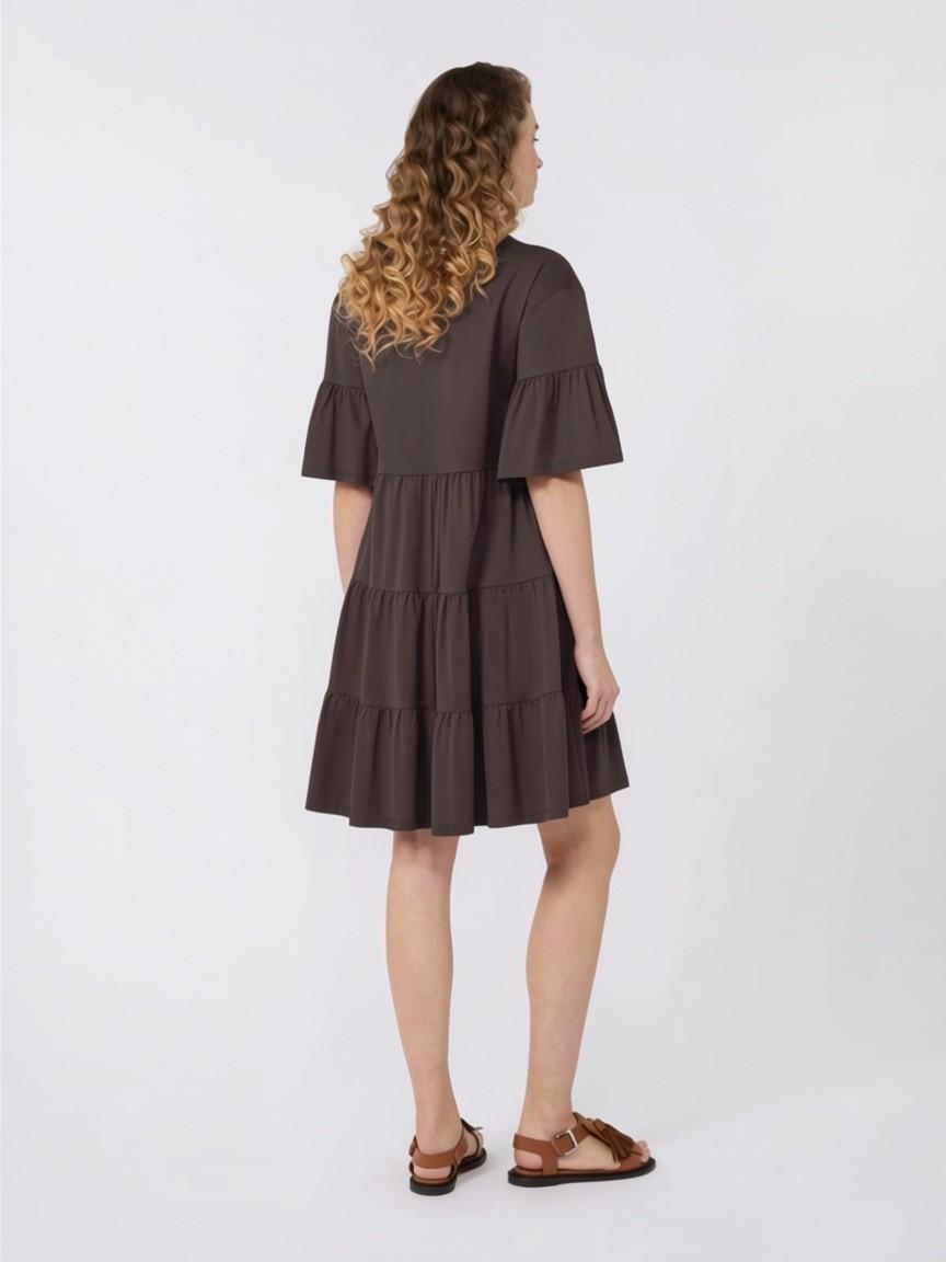 Abito kaftano in jersey di cotone - CIOCCOLATO<BR/> WKDSAGGINA 011 WEEKEND