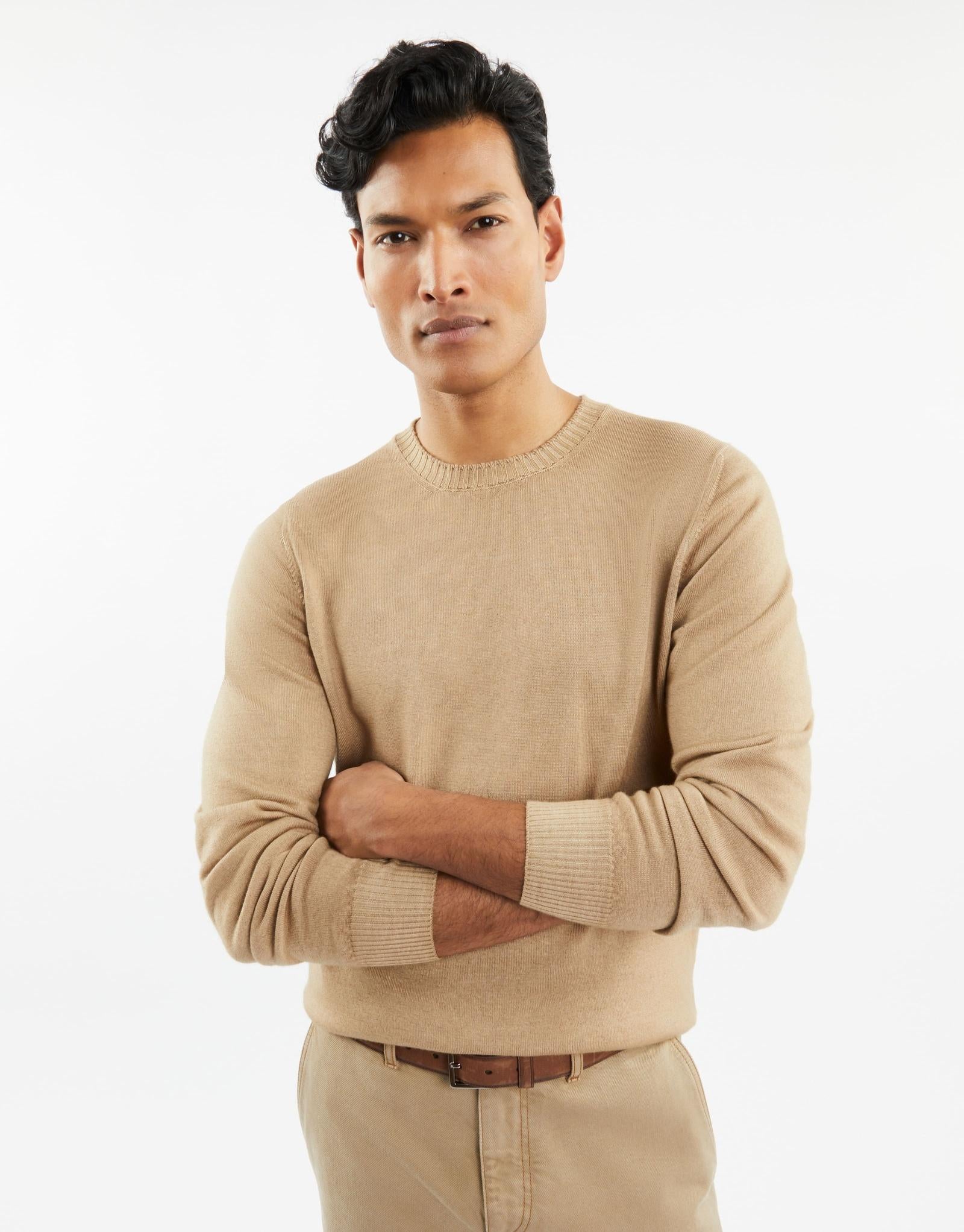 Maglia uomo in pura lana collo a giro NMMC149249TCQ RC807 FAY