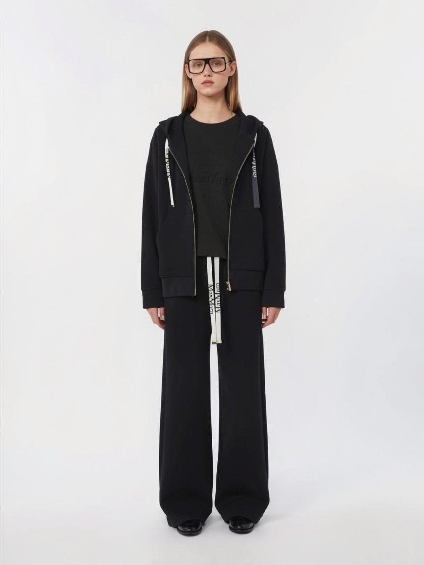 Felpa con zip in jersey tecnico SMMJOUR 008 S MAX MARA