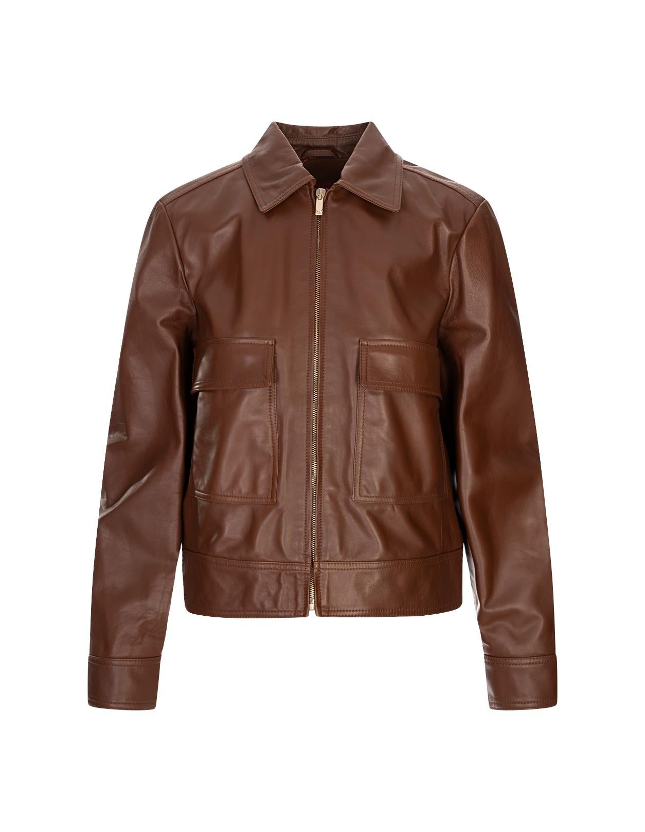 Giacca Nepet In Pelle Marrone NEPET 002 MAX MARA STUDIO