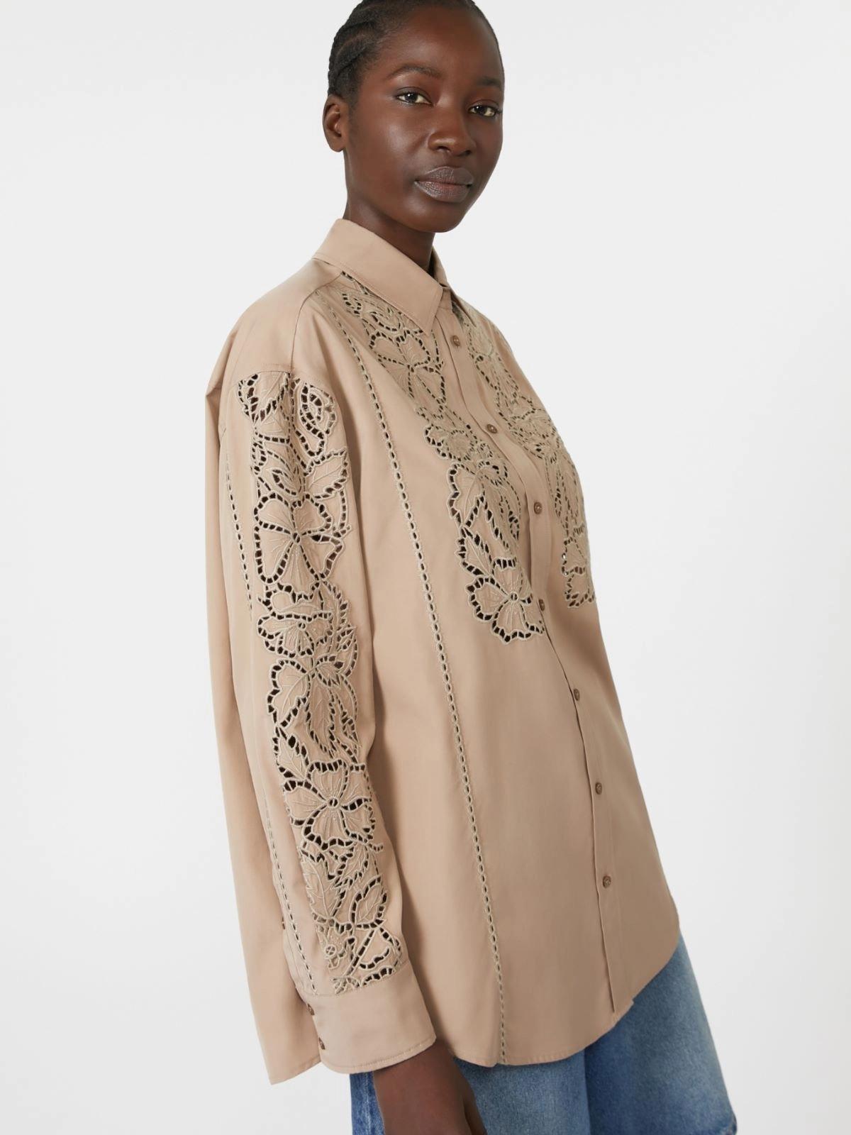 Camicia morbida in popeline ricamato ELMI 001 WEEKEND