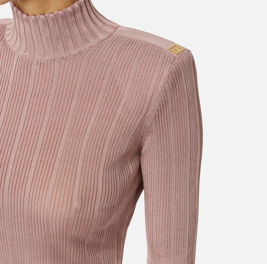 Maglia in filato di viscosa con dettagli logo MK22S56E2 EA6 ELISABETTA FRANCHI