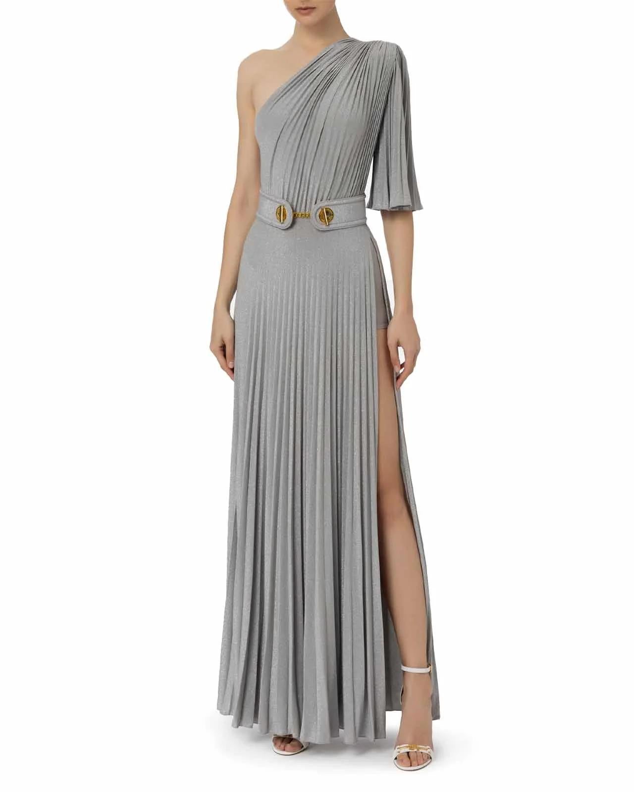Abito red carpet monospalla in jersey lurex AB53441E2 900 ELISABETTA FRANCHI