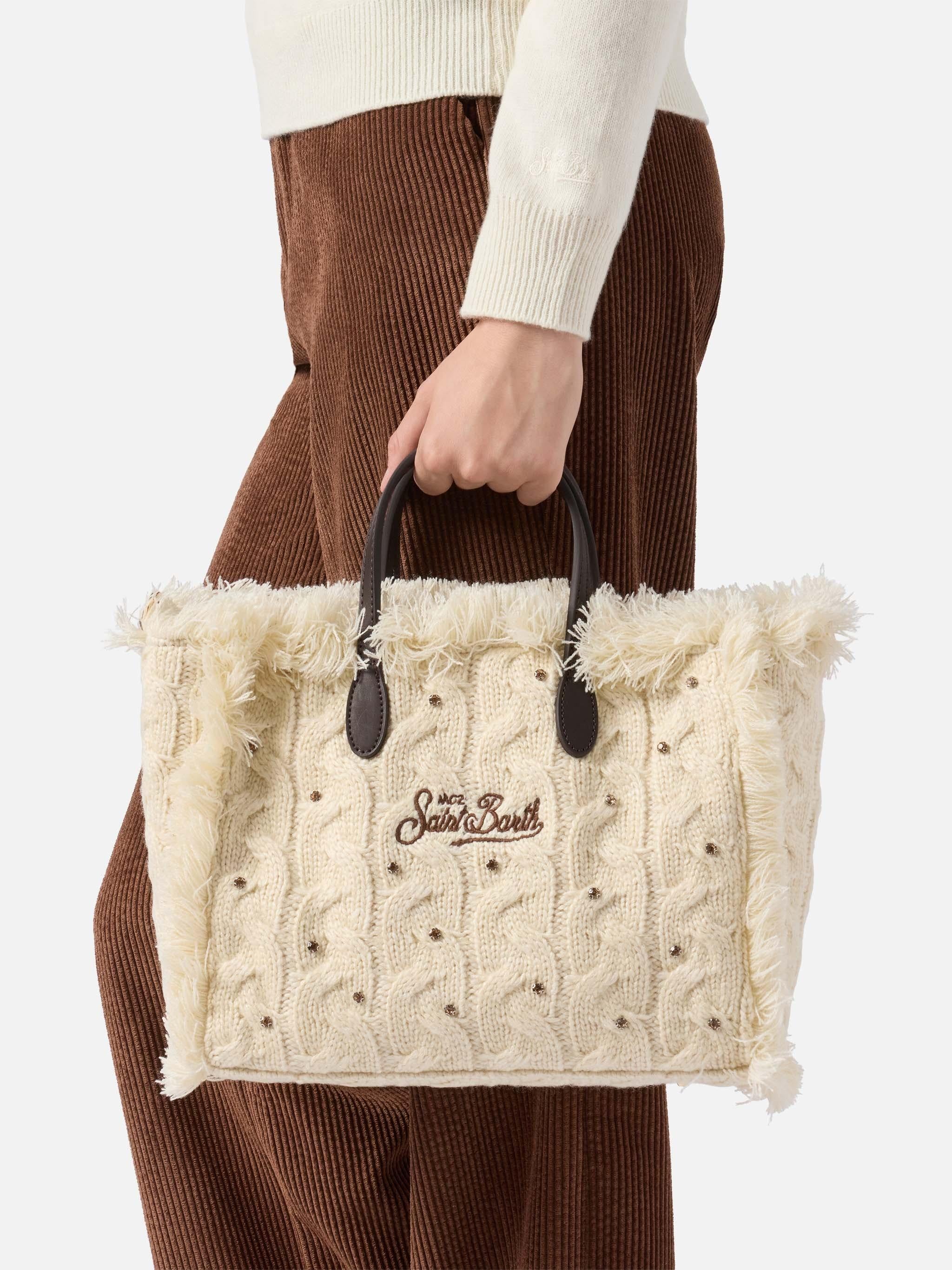 Borsa Colette Wool Braid a trecce con strass COL0030 00281I MC2 SAINT BARTH