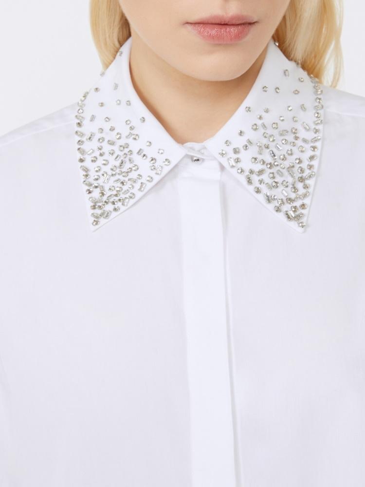Camicia in popeline con cristalli STAFFA 001 MAX MARA STUDIO