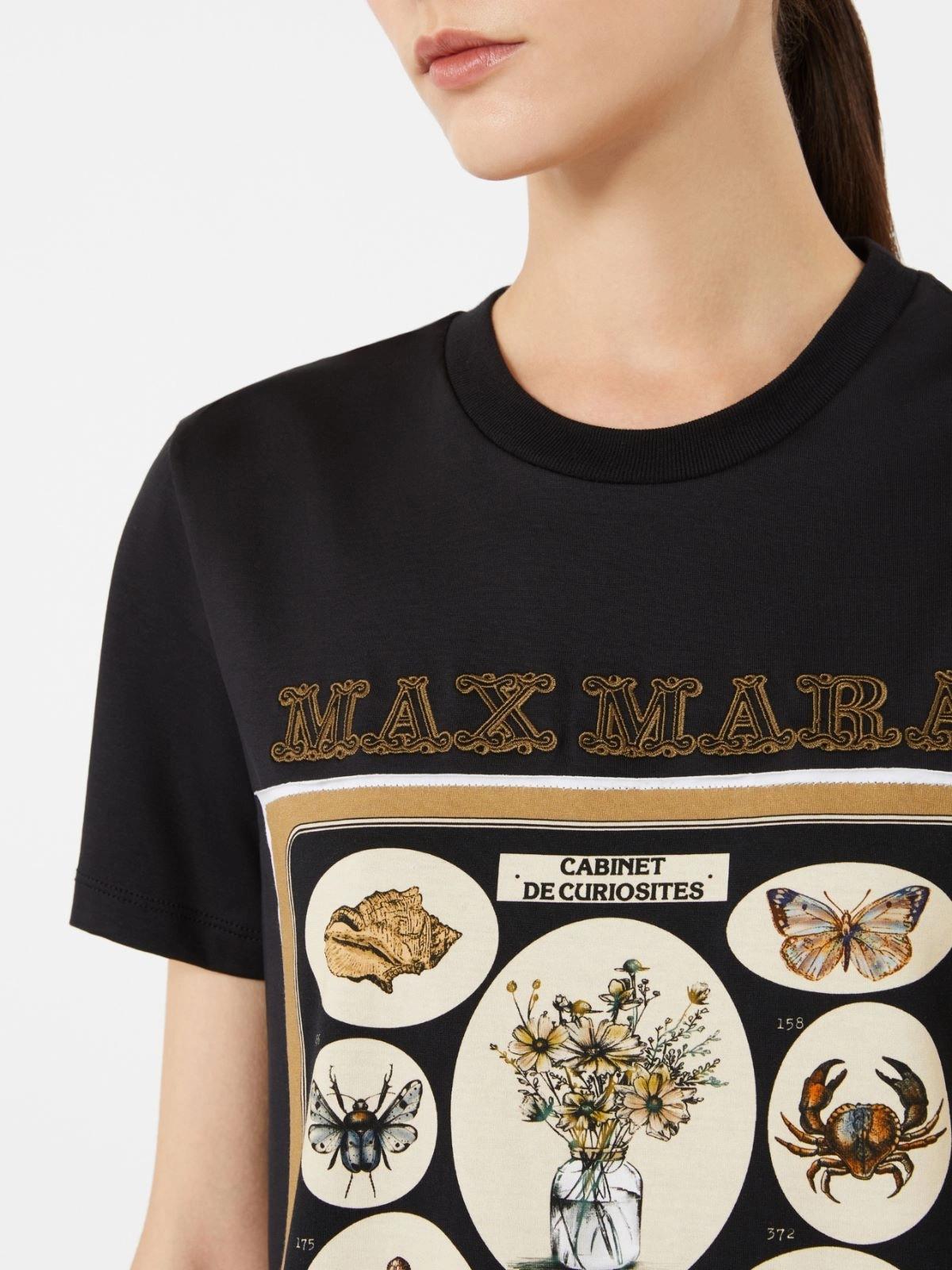 T-shirt in jersey di cotone - Nero<BR/> MXMSPADINO 018 MAX MARA
