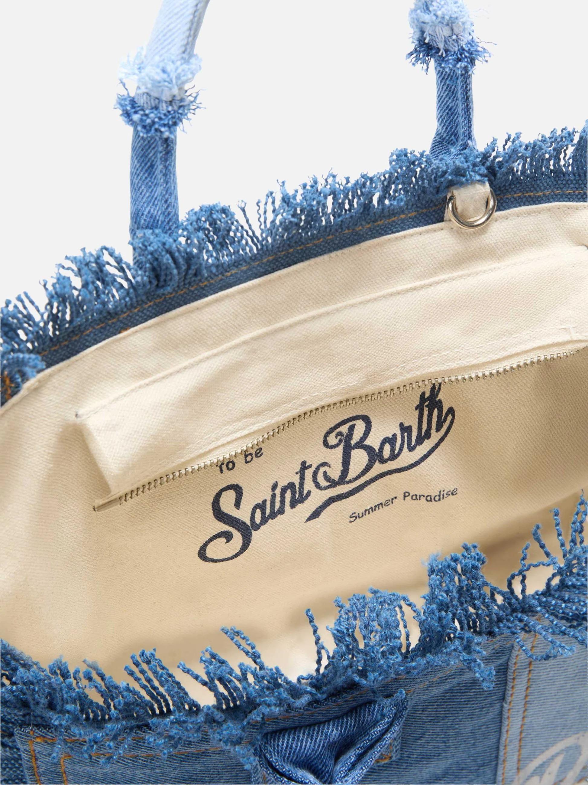 Borsa Colette in denim patchwork<BR/> COL0001 00402L MC2 SAINT BARTH