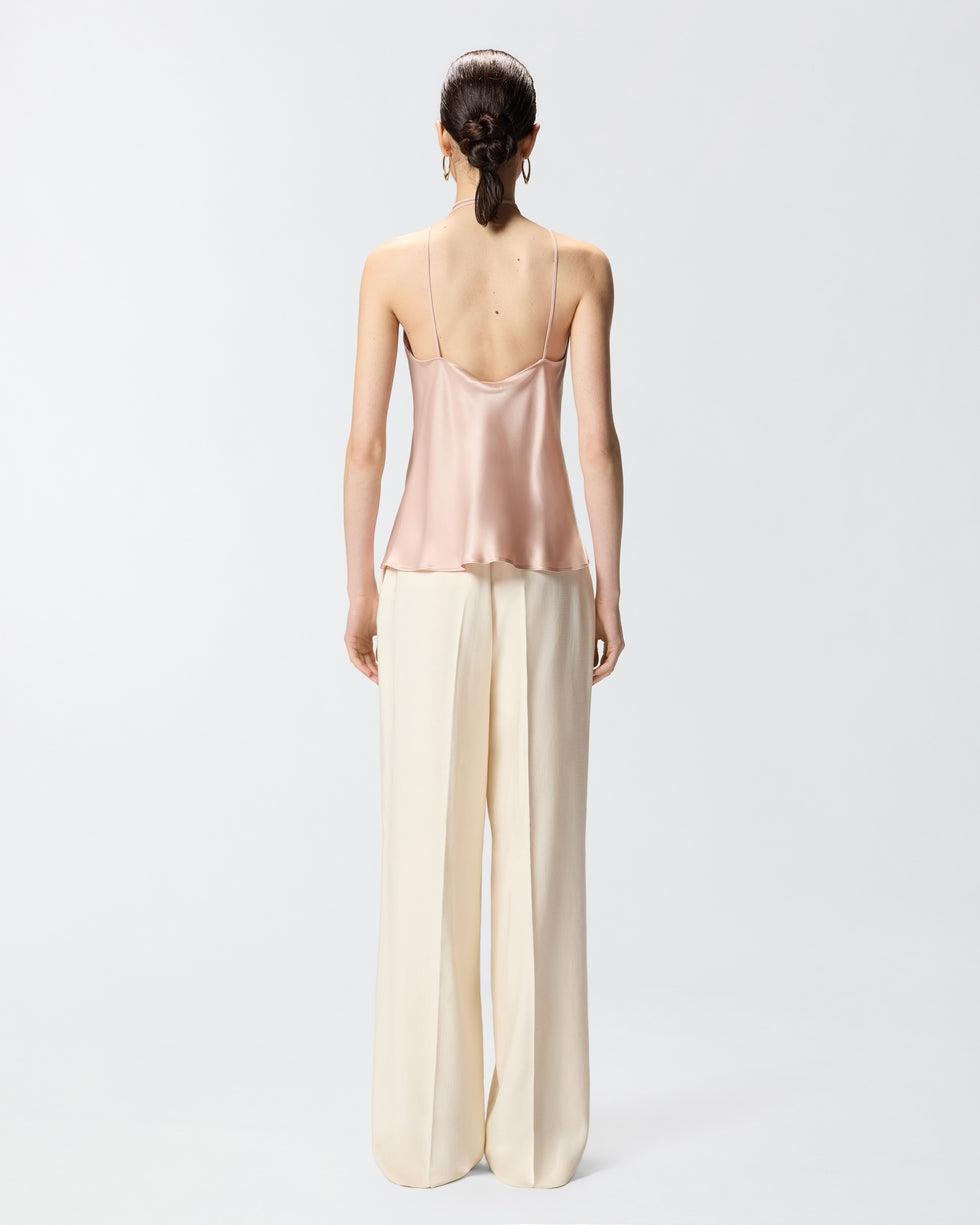 Top in satin con scollo all'americana<BR/> 106621A1Y5 Q35 PINKO