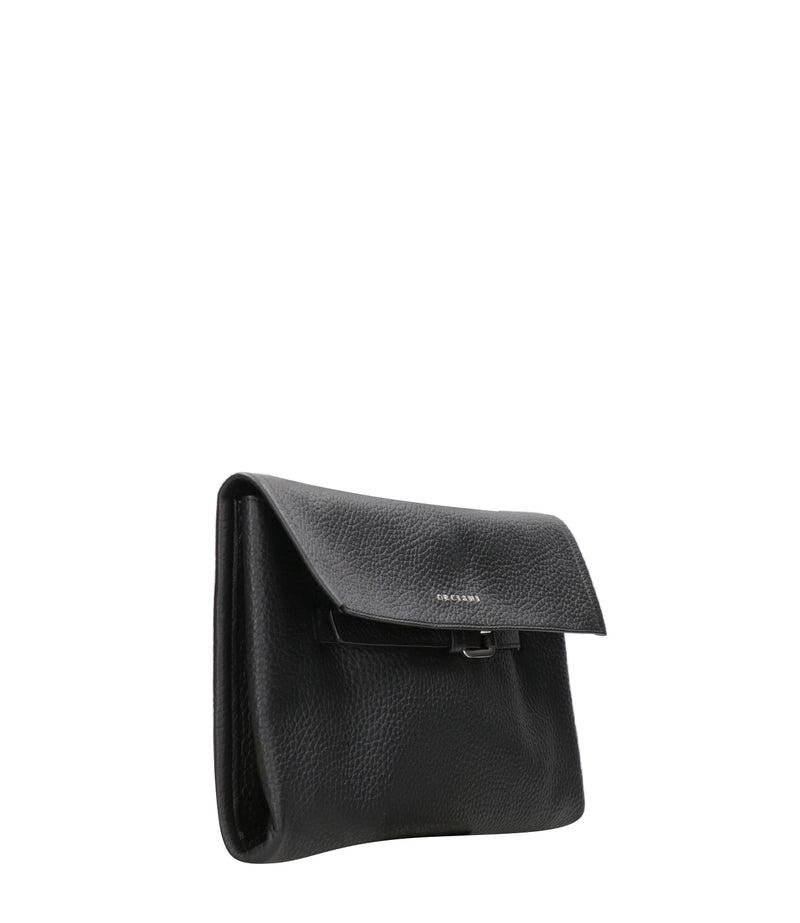 Borsa Venus Clutch Soft a mano in pelle martellata<BR/> B02213SOF NERO ORCIANI