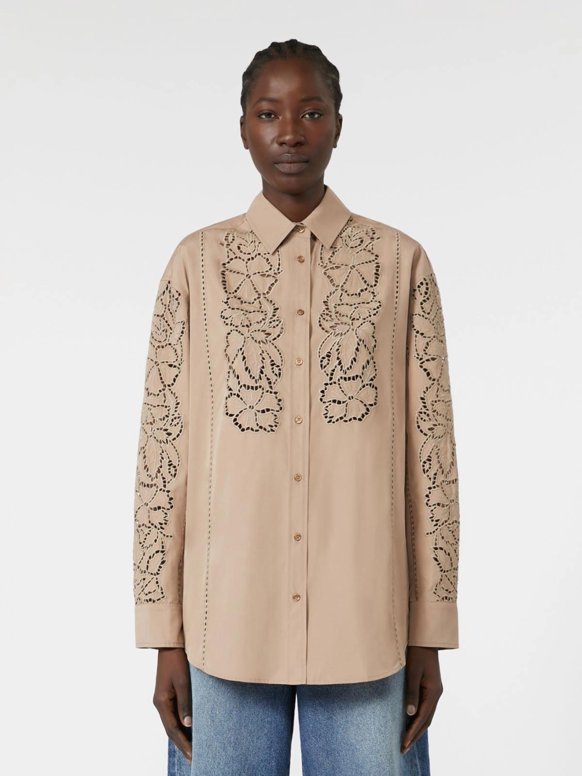 Camicia morbida in popeline ricamato ELMI 001 WEEKEND