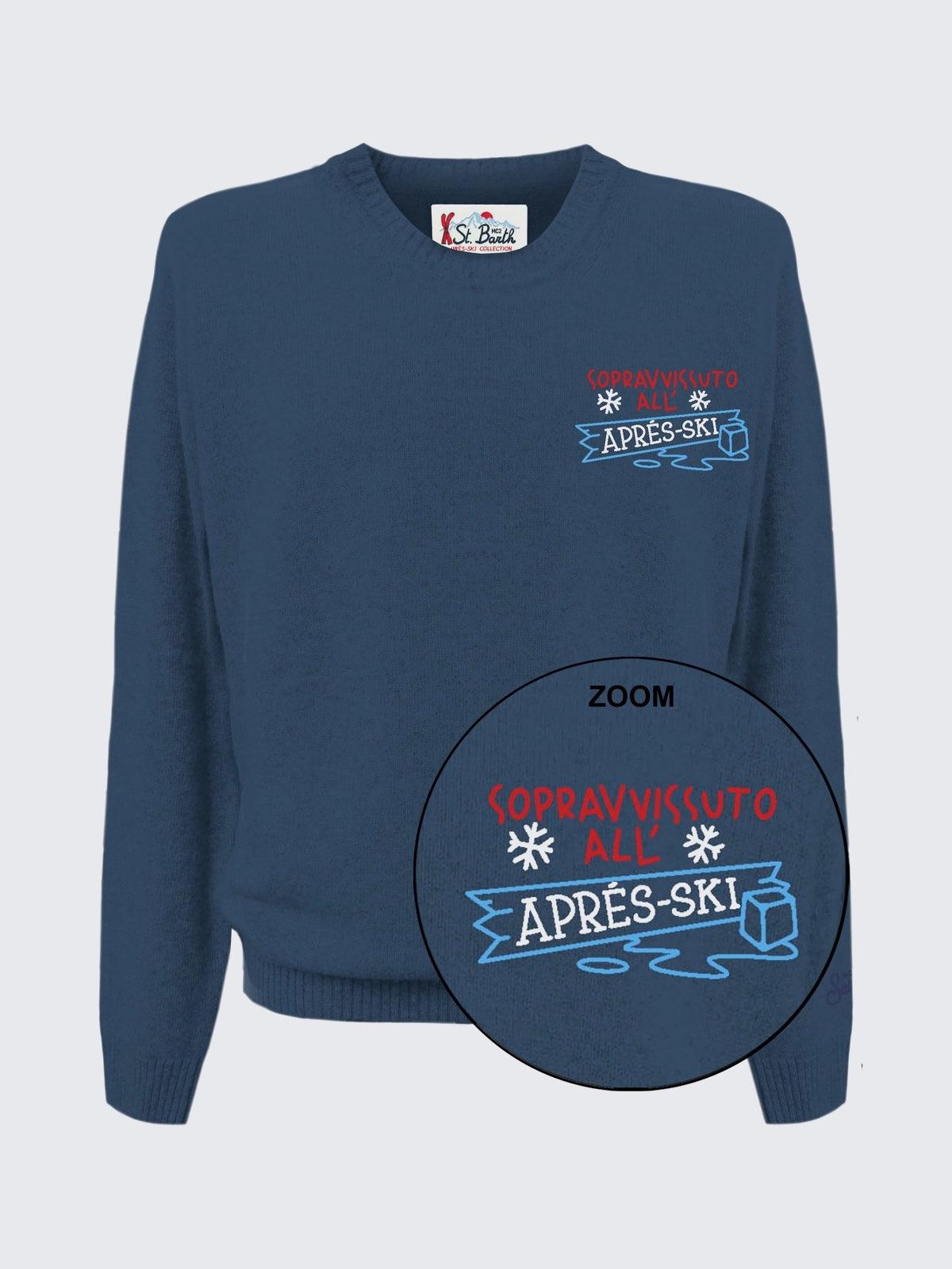 Maglione uomo in misto lana collo a giro