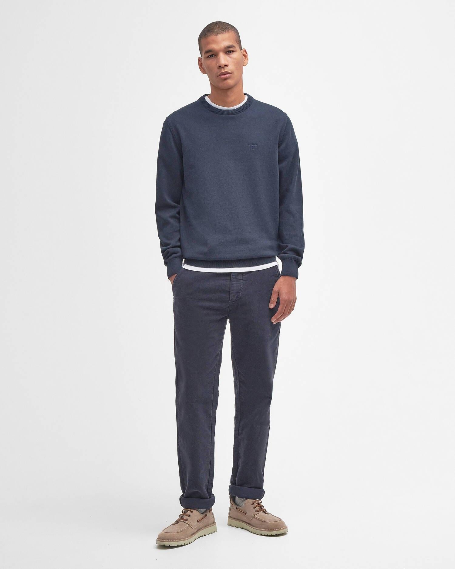 Maglione girocollo in cotone Pima<BR/> MKN0932MKN NY91 BARBOUR