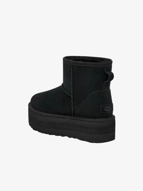 Scarpe donna Classic mini platform in pelle scamosciata 1134991 BLK UGG